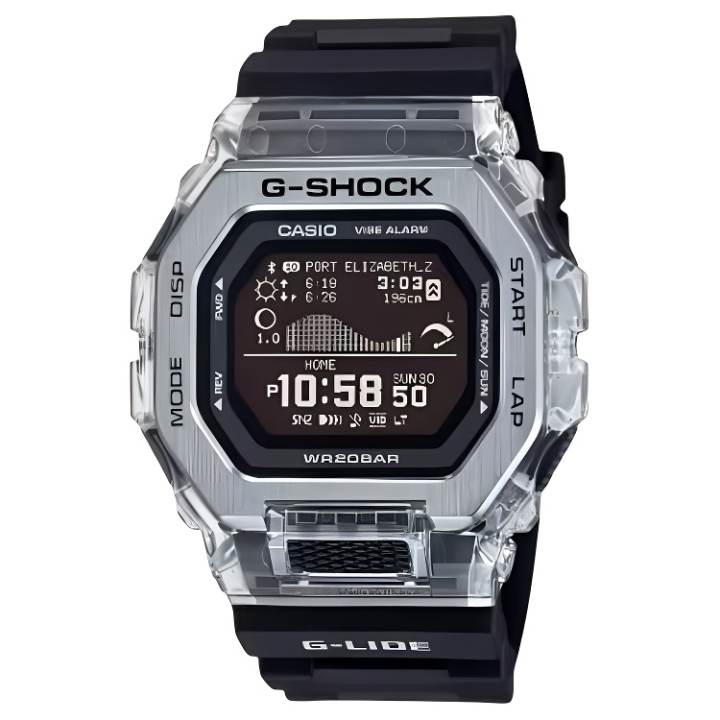 CASIO CASIO GBX 100 Collection 200m Waterproof Quartz Movement Resin Strap Watch Unisex Black Dial