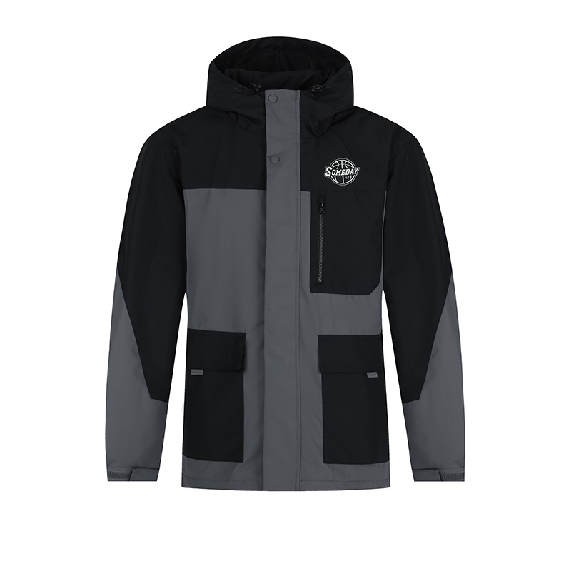 361° Basketball Collection Trench Coat Men's Gravel Gray/Super Black