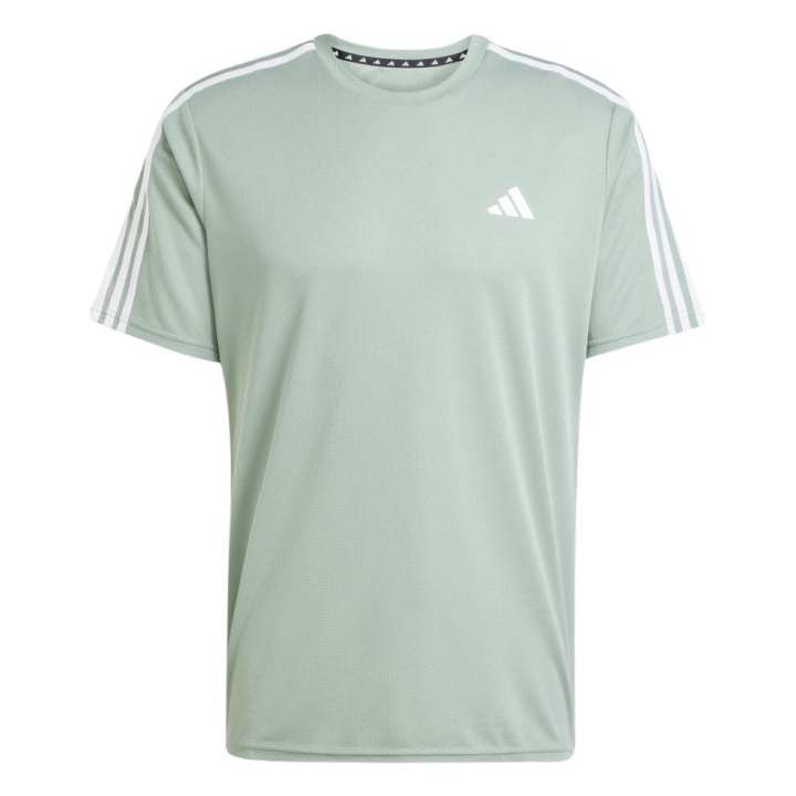Adidas Adidas ESSENTIALS3 Stripes SS25 TRAIN AEROREADY T Shirt Men's Silver Green/White
