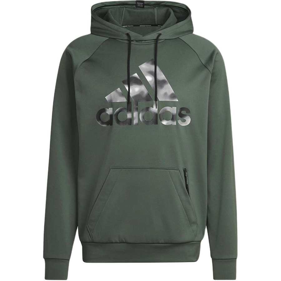 Adidas Adidas Aeroready Game And Go Camo Logo Hoodie