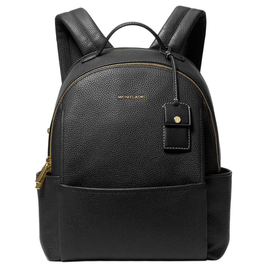 MICHAEL KORS MICHAEL KORS Litchi Grain Leather Backpack Medium Women's Black
