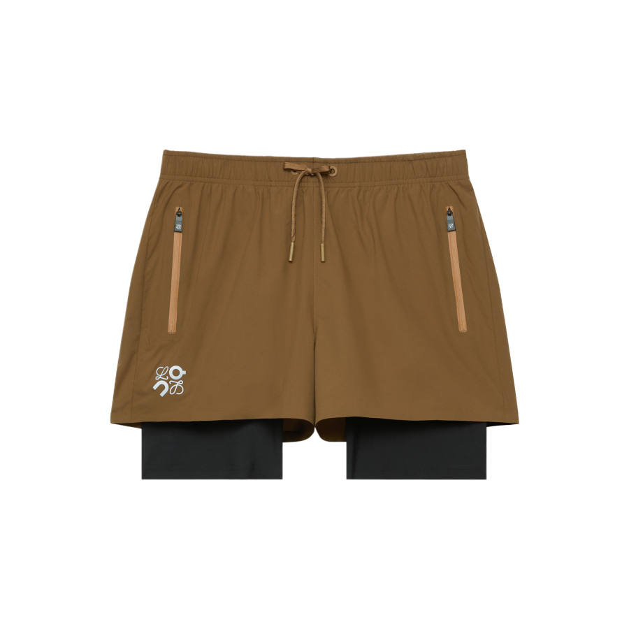 On x LOEWE Performance SS25 Sports Shorts Men's Coffee