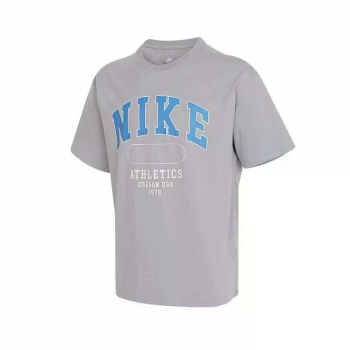 Nike Nike T Shirts Men's Gray Crew Neck Moderate Straight Fit
