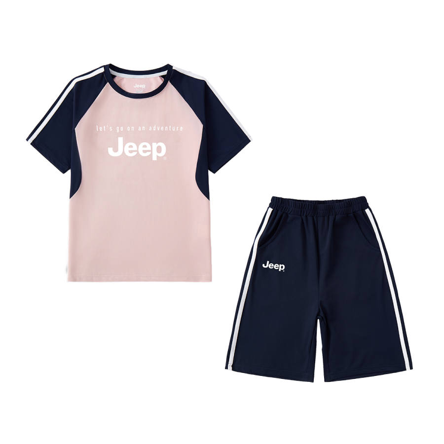 Jeep Casual Sportswear 2 Piece Set Cinnamon Pink Teenagers