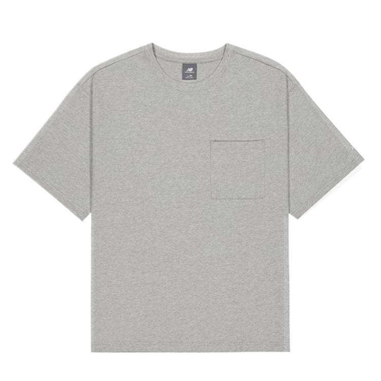 New Balance New Balance T Shirts Men's Gray Crew Neck Thin Straight Fit