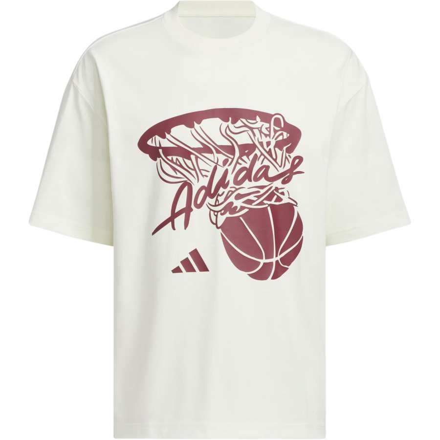 Adidas Adidas BASKETBALL SS25 T Shirt Unisex Ivory White