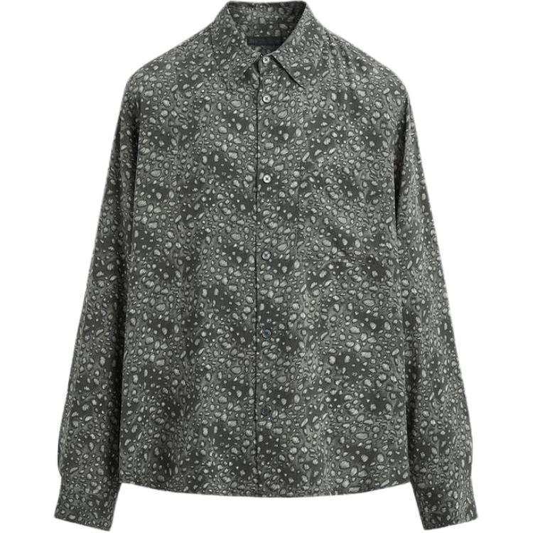 ZARA Shirts Men's Gray Lapel Moderate