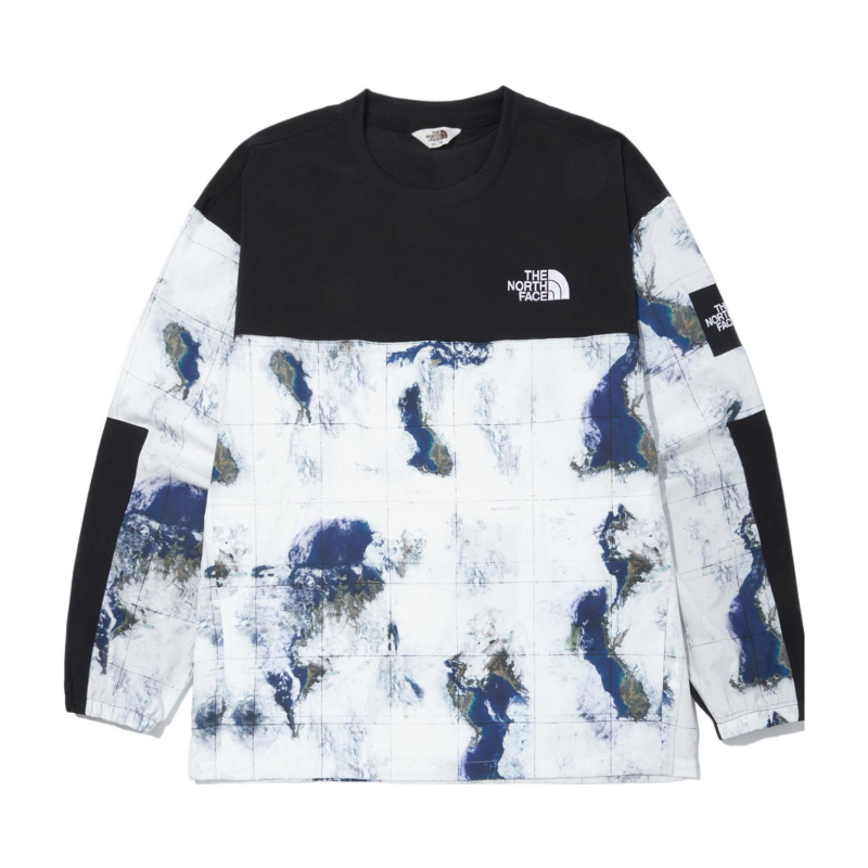 THE NORTH FACE Sweatshirt Unisex Earth Printing And Dyeing Blue