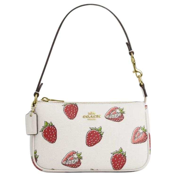 COACH Nolita Artificial Leather Handbag Small Women's Chalk White & Mixed Color