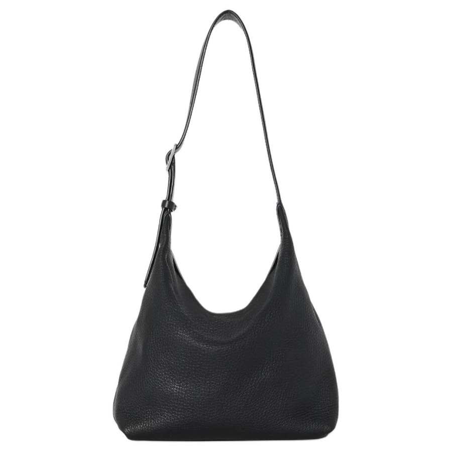 THE ROW Deerskin Shoulder Bag Small Women's Black