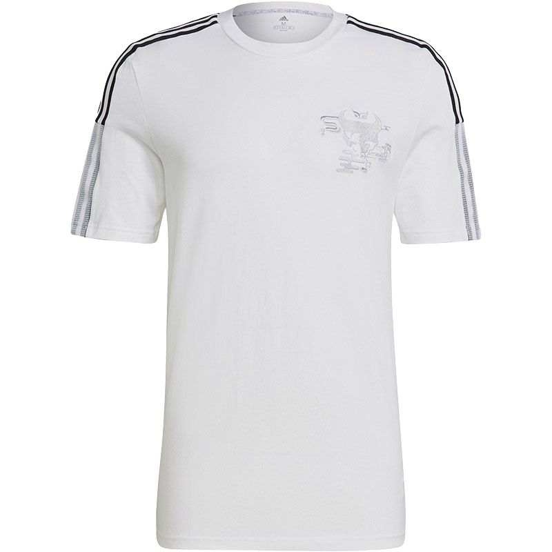 Adidas Adidas T Shirts Men's White Crew Neck Moderate
