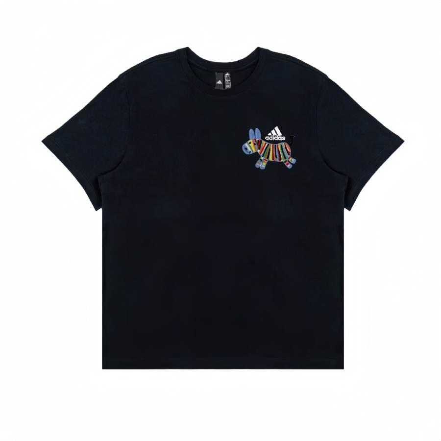 Adidas Adidas T Shirts Unisex Black Crew Neck Straight Fit