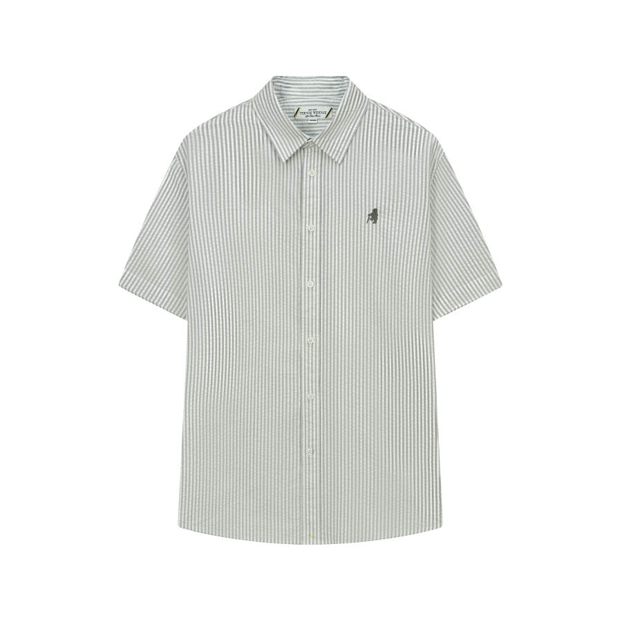 Teenie Weenie Men Shirts Unisex Green Lapel Moderate