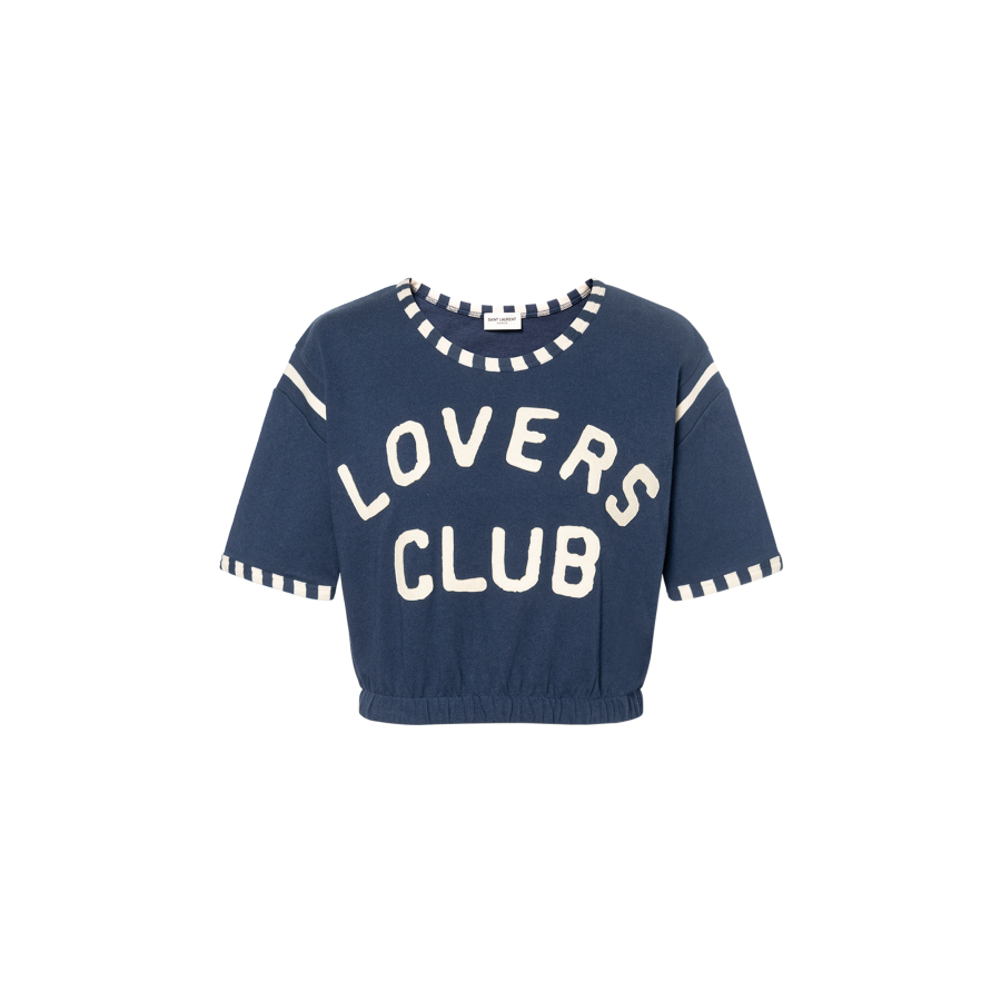 SAINT LAURENT Lovers Club cropped sweashirt
