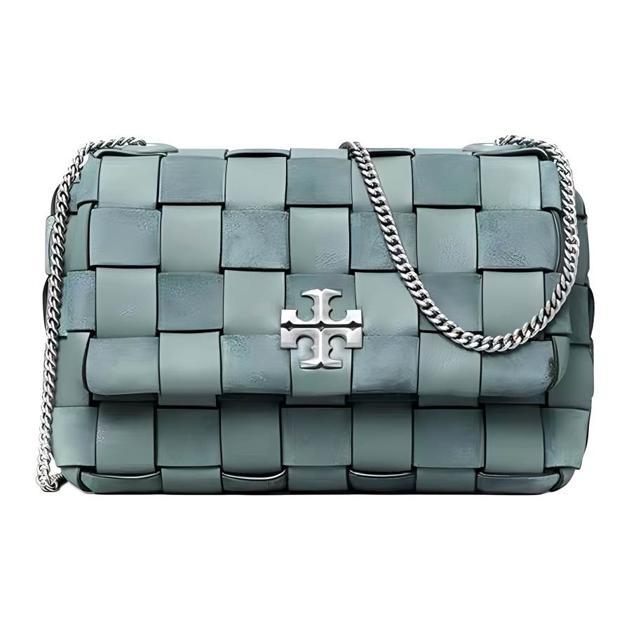 TORY BURCH Kira Leather Handbag, Shoulder Bag, Crossbody Bag Mini Women's Polar Green