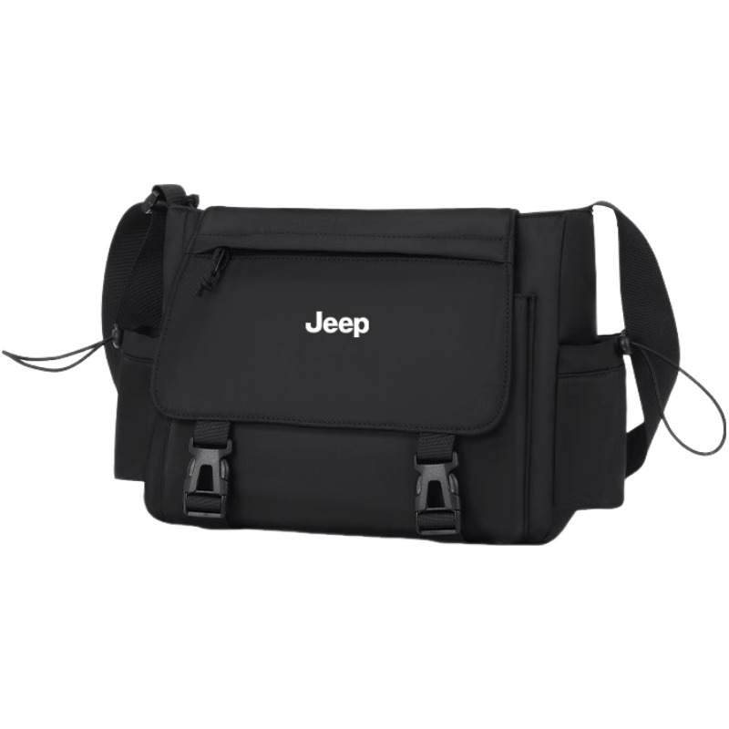 Jeep Fabric Crossbody Bag Regular Unisex Black