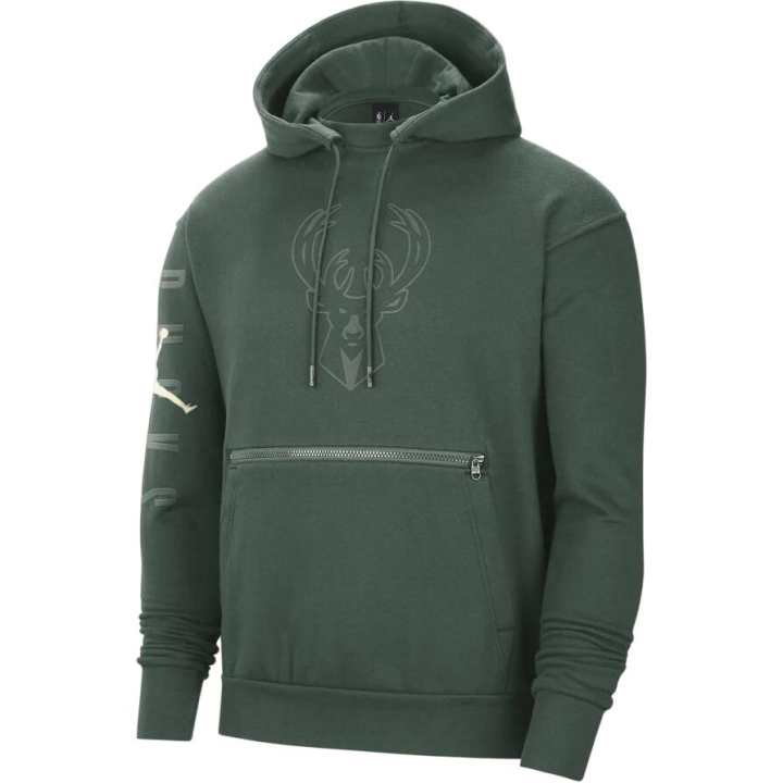 Jordan Jordan Nba Milwaukee Bucks Courtside Fleece Pullover Hoodie