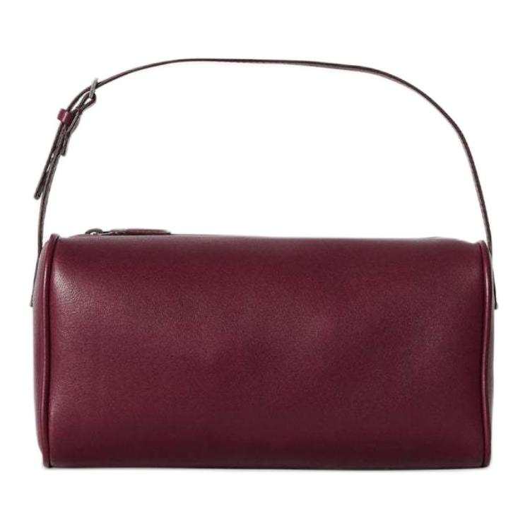 THE ROW 90's Goatskin Handbag Women's Burgundy Red
