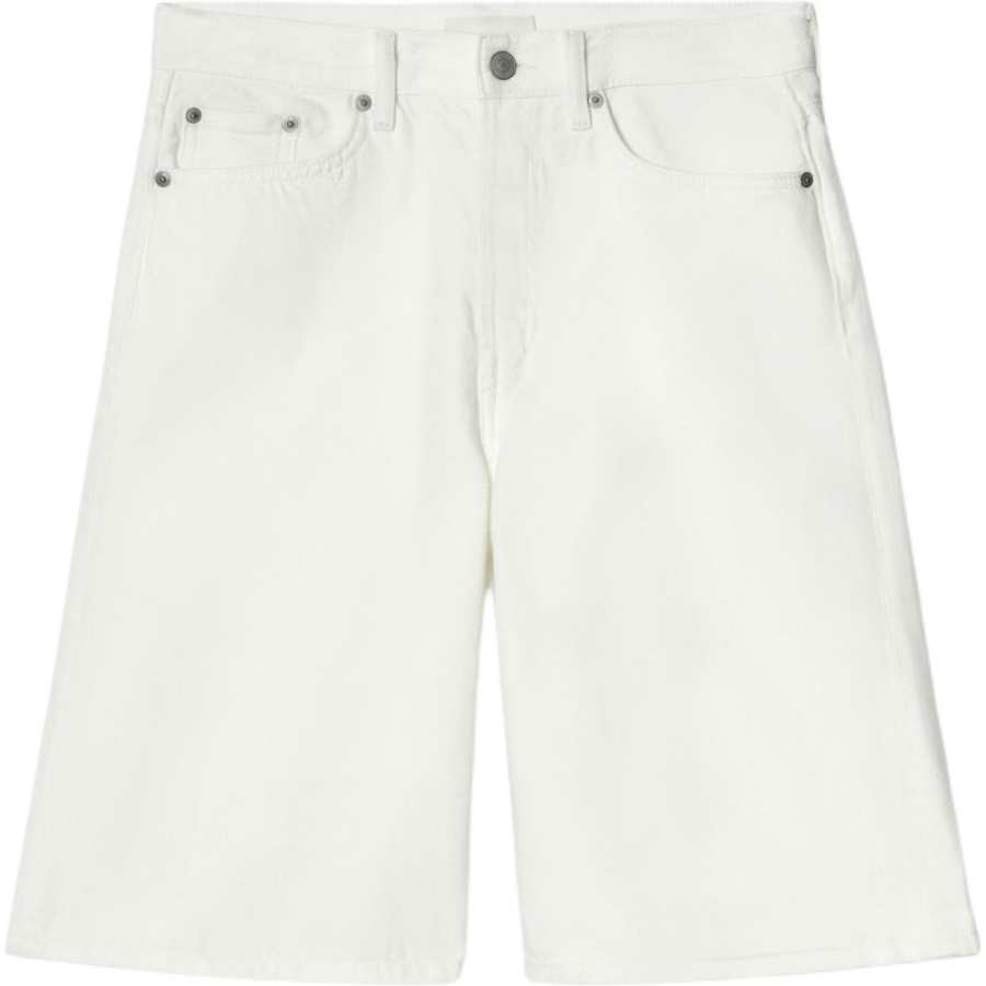COS Denim Shorts Women's White Moderate Straight Fit Pants