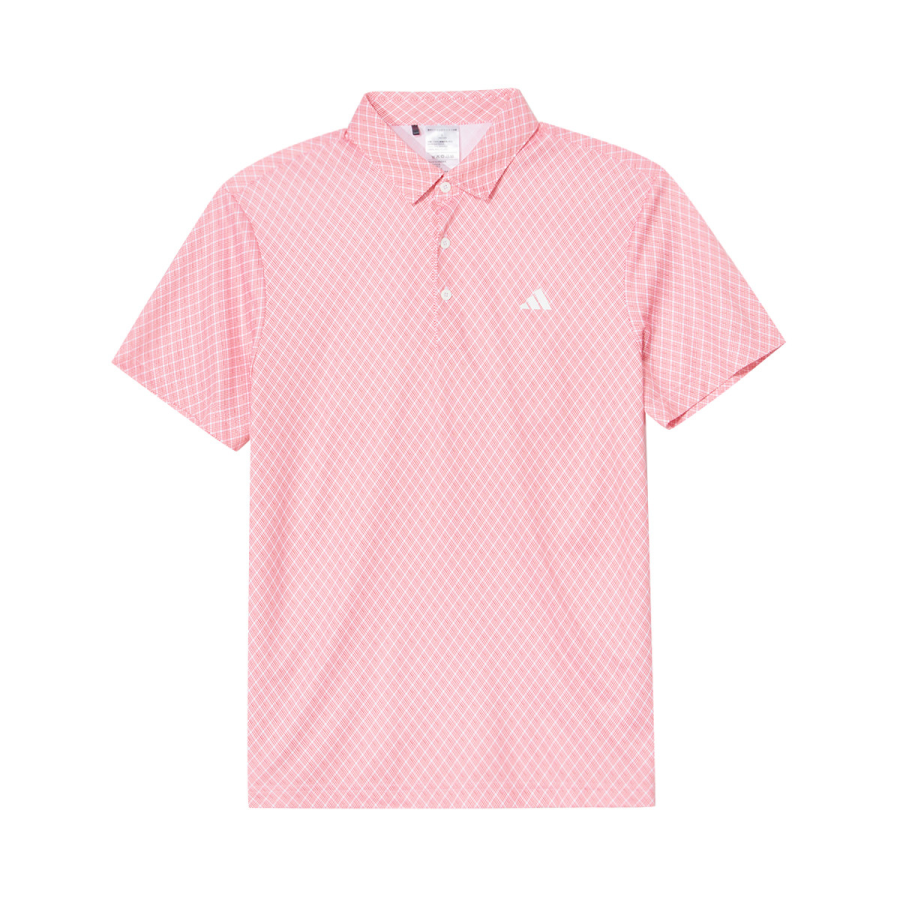 Adidas Adidas Polo Shirts Men's Pink Polo Collar Moderate Straight Fit
