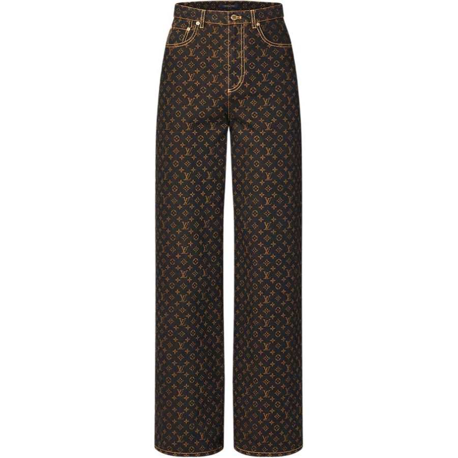 LOUIS VUITTON Lv Monogram Straight Cut Jeans