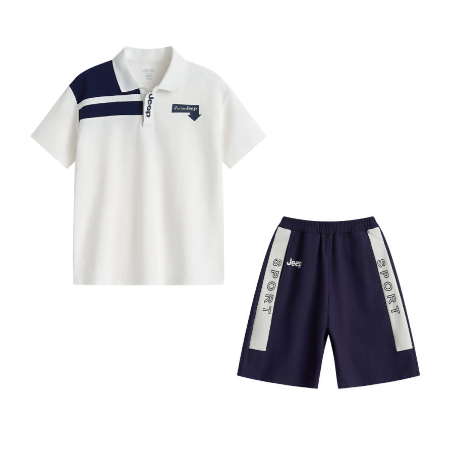 Jeep Casual Sportswear 2 Piece Set White Teenagers