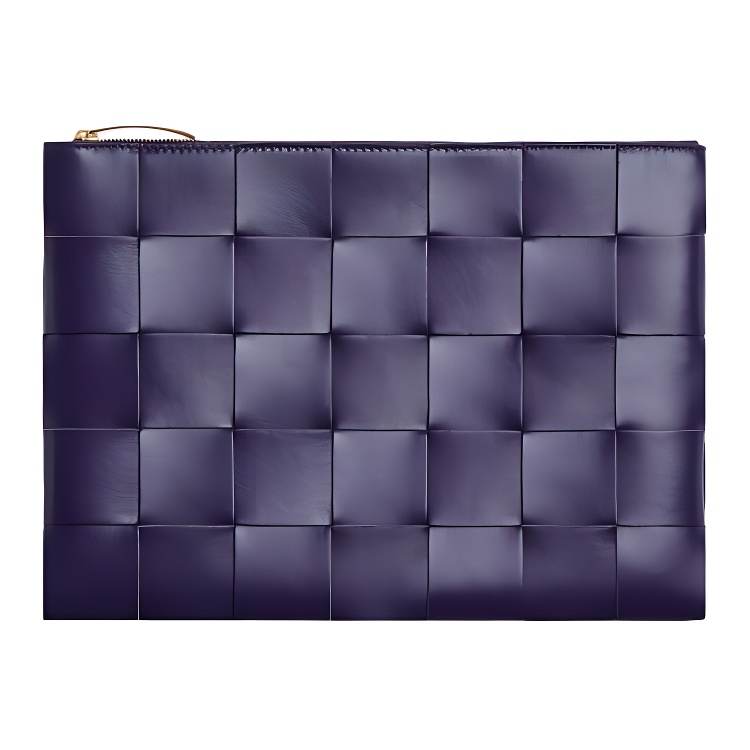Bottega Veneta Cow Leather Clutch Women's Grape