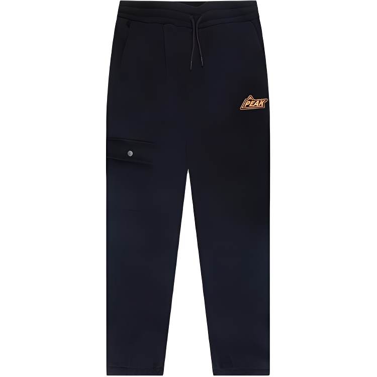 PEAK Fashion Collection Casual Minimalist Style Letter Straight Fit Lace Up Fleece Lined Thermal Knitted Sweatpants