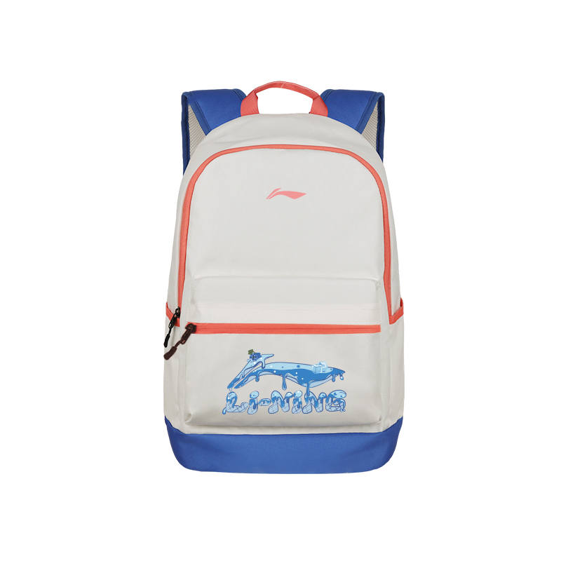 Li-Ning Li Ning Polyester Backpack Unisex White & Blue