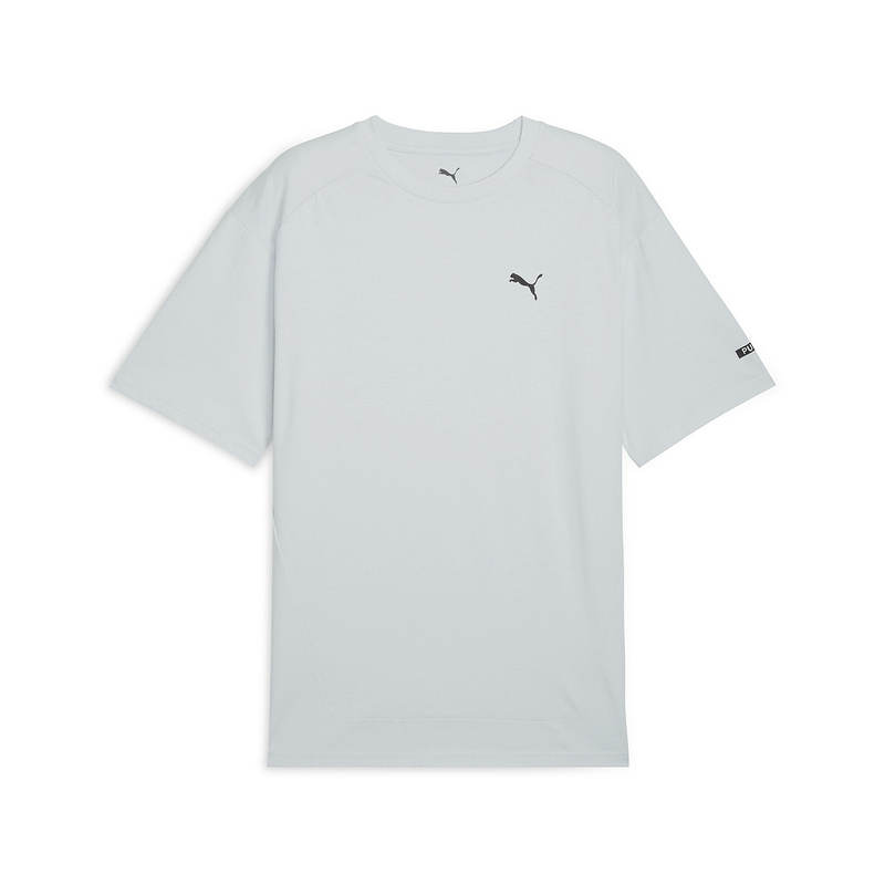 PUMA T Shirts Men's Blue Gray Crew Neck Moderate