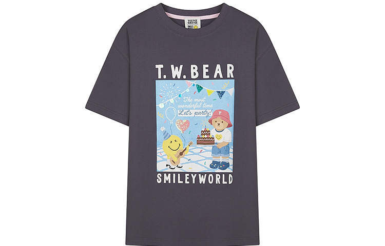 Teenie Weenie T Shirts Women's Crew Neck Moderate Straight Fit