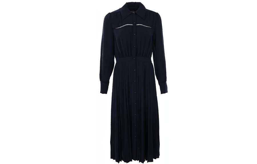 MaxMara Studio MaxMara Studio Long Sleeved Dress Women's Dark Blue