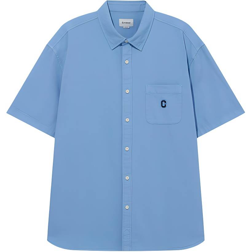 COVERNAT Shirts Unisex Blue Lapel Moderate Other