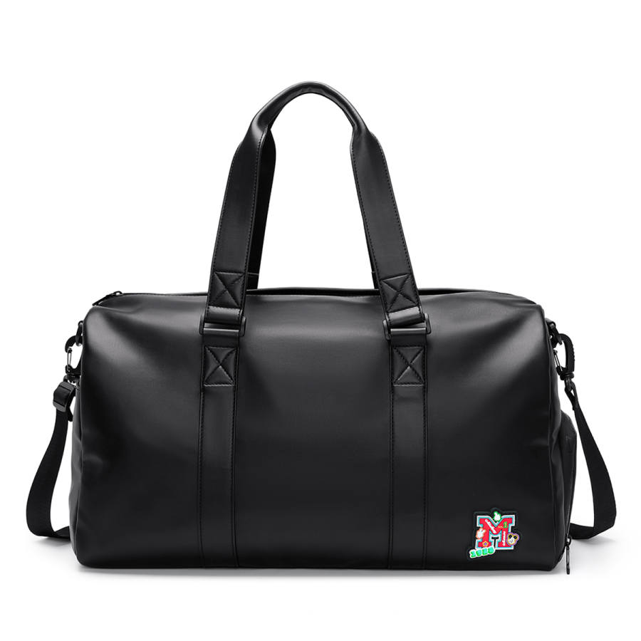Disney Mickey Mouse Pu Travel Bag Luggage Bag For Storage Unisex Black