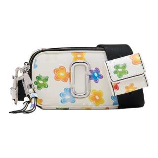 MARC JACOBS Snapshot Leather Crossbody Bags Women's White