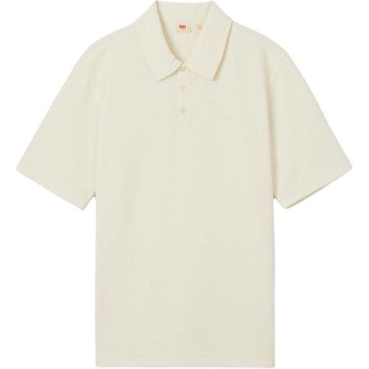 Levis Polo Shirts Men's Beige Polo Collar Moderate Straight Fit