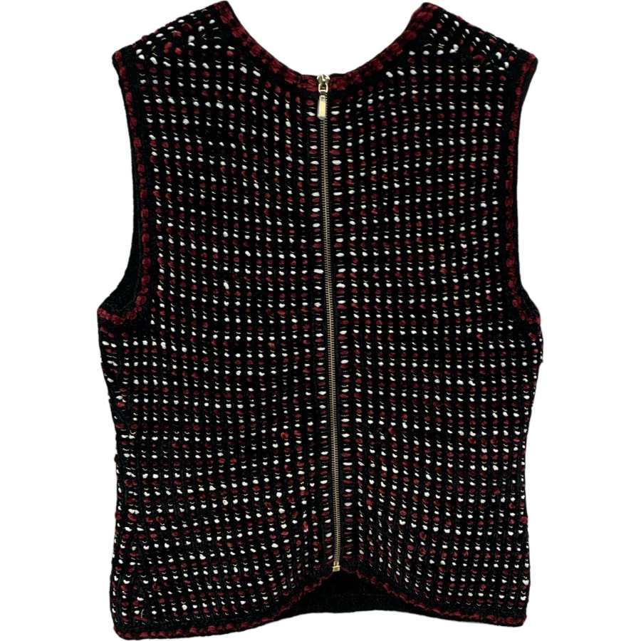 CHANEL 20K Tank Top Women's Black Red