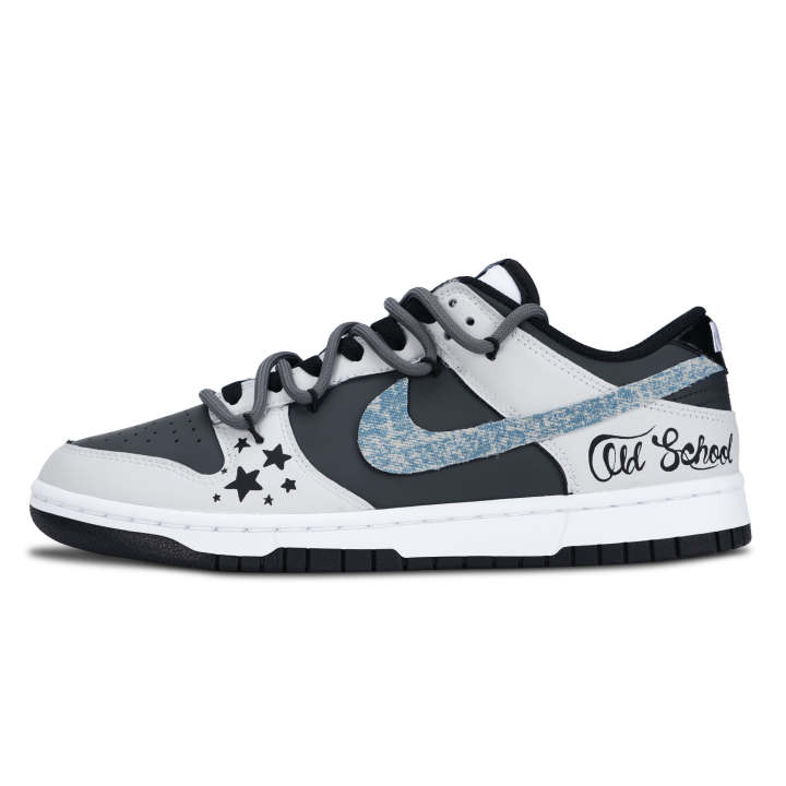 Nike Nike Dunk American Galaxy Slip Resistant Abrasion Resistant Low top Skateboard Shoes Unisex Black Gray