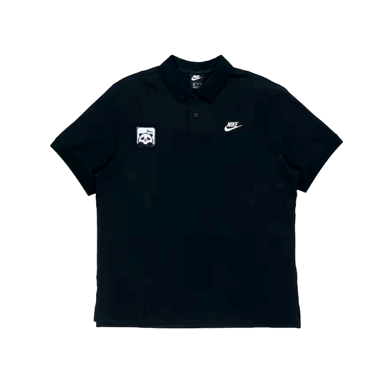 Nike Nike Polo Shirts Unisex Black Polo Collar Moderate Straight Fit