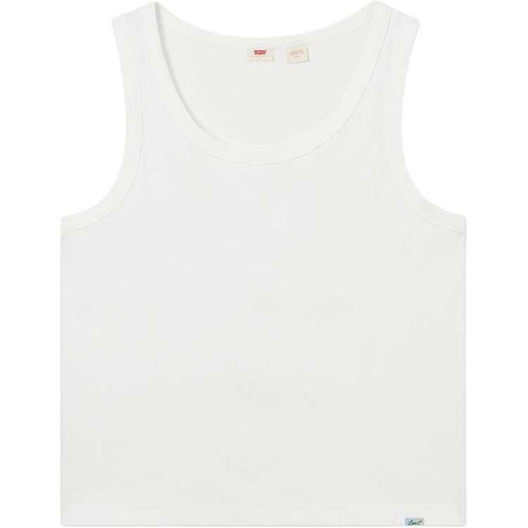 Levis Tank Tops Men's White Crew Neck Moderate