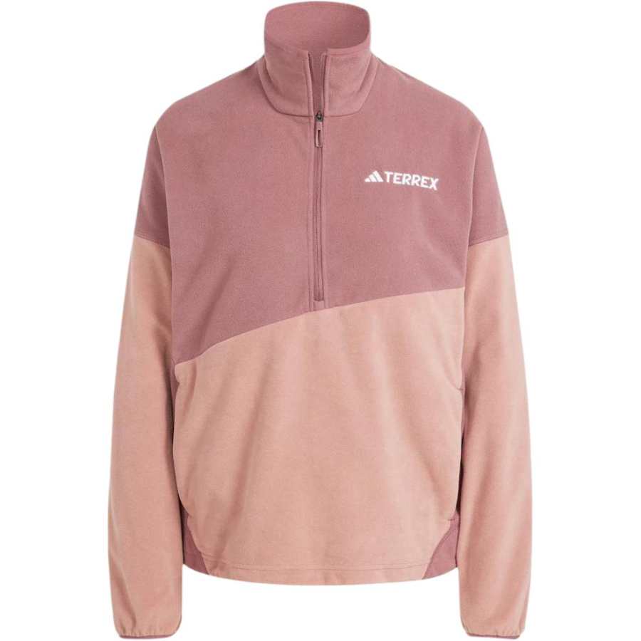 Adidas Adidas Women's Terrex Multi Climawarm Fleece Anorak Burgundy/Warm Clay