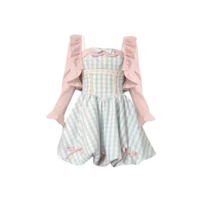 Cosyism Two Piece Skirt Sets Women's Square Collar Moderate Mid Length
