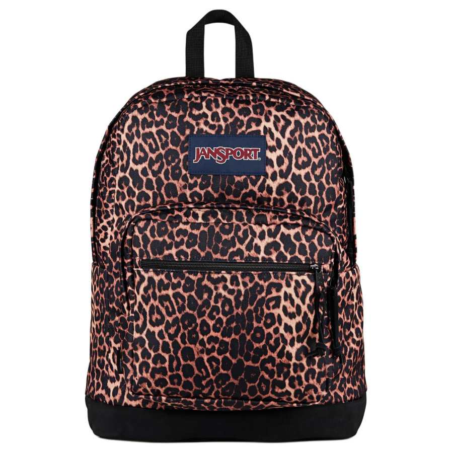 JanSport Suede Backpack Unisex Leopard Print