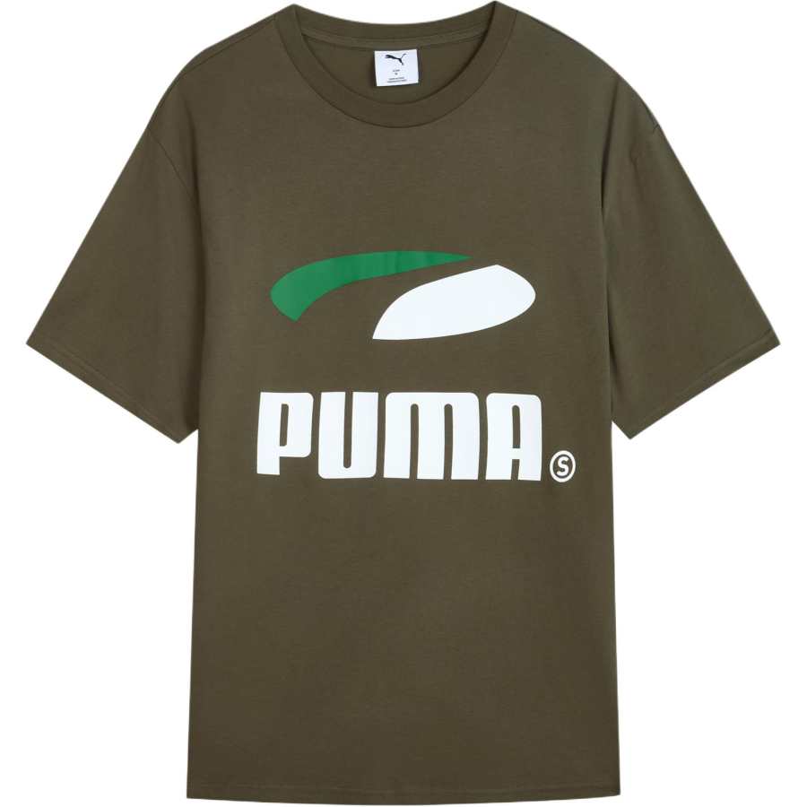 PUMA SS25 T Shirt Unisex Olive Green
