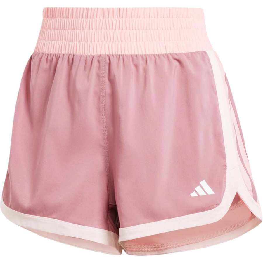 Adidas Adidas Women's Pacer Woven Colorblock High Rise Shorts Preloved Crimson