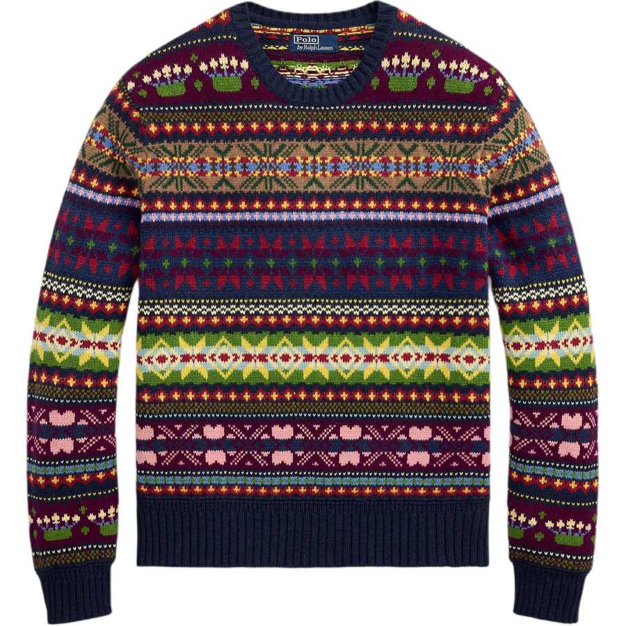 Polo Ralph Lauren Sweater Standard Men's Marine Blue Multicolor