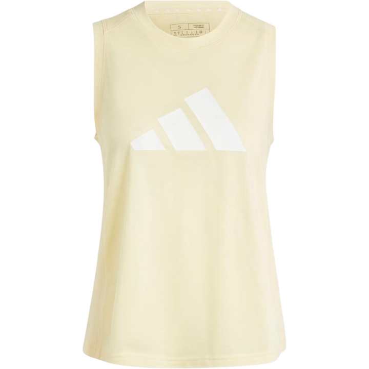 Adidas Adidas Women's Train Essentials Big Performance Logo Tank Top Almost Yellow/White