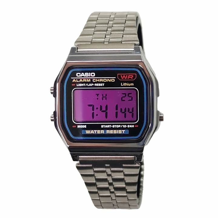 CASIO CASIO Custom Collection Quartz Movement Stainless Steel Strap Watch Men's Watches Purple Watch Dial