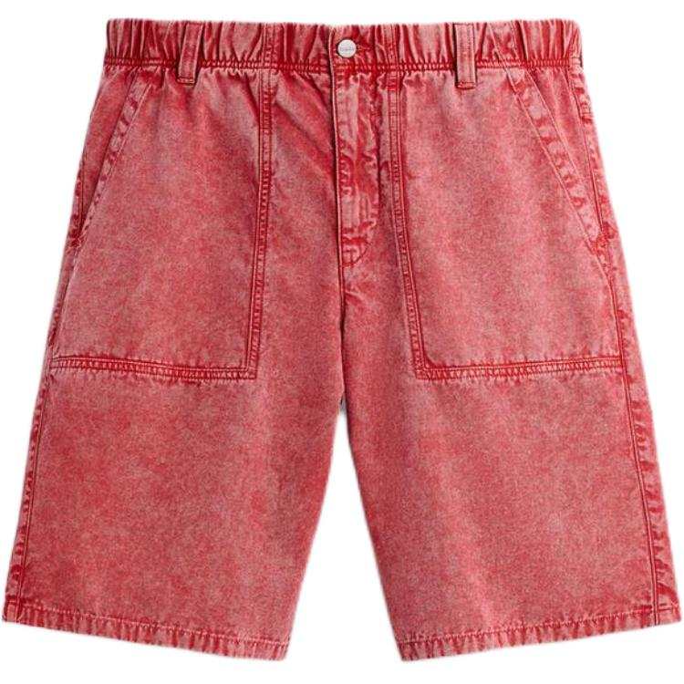ZARA Denim Shorts Men's Red Moderate