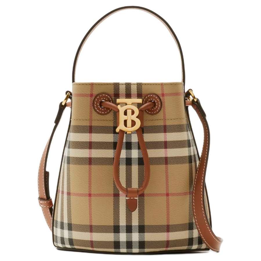 Burberry Polyurethane Bucket Bag Handbag Mini Women's Multicolor